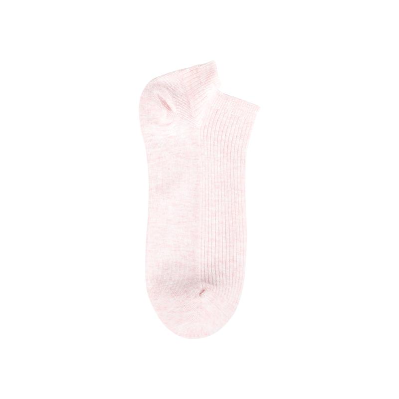 极物 5双装 粉色 女士抗菌防臭双针 全棉船袜 826208376 （单位：双）