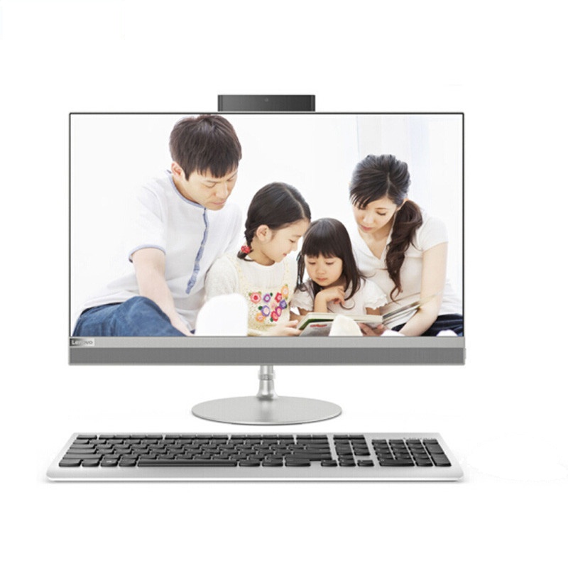 联想(Lenovo)AIO520 23.8英寸致美一体机(I3-8100T 8G 1T+128G w10 银色)