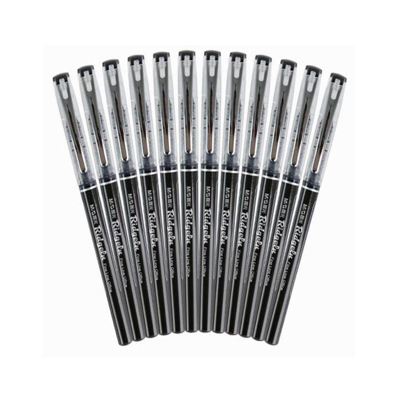 LTSM 晨光(M&G)ARP50901 0.5mm黑色直液式中性笔全针管笔签字笔水笔 12支盒