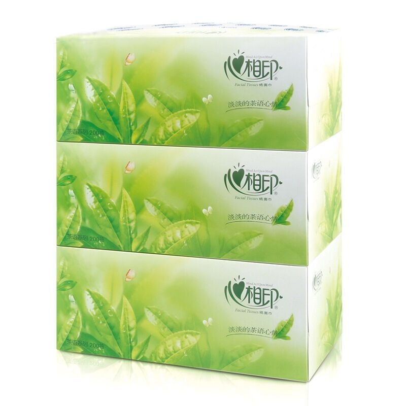 心相印 H200 200抽双层盒装面巾纸 3盒/提 (提).