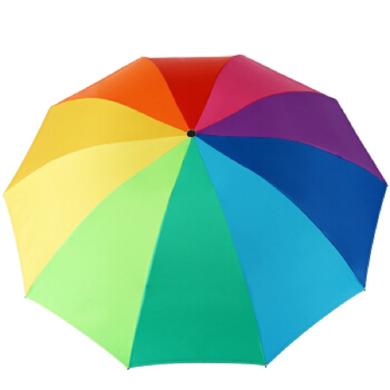 天堂 三折晴雨伞1733395E七彩世界(颜色随机) 61cm*10k (把)