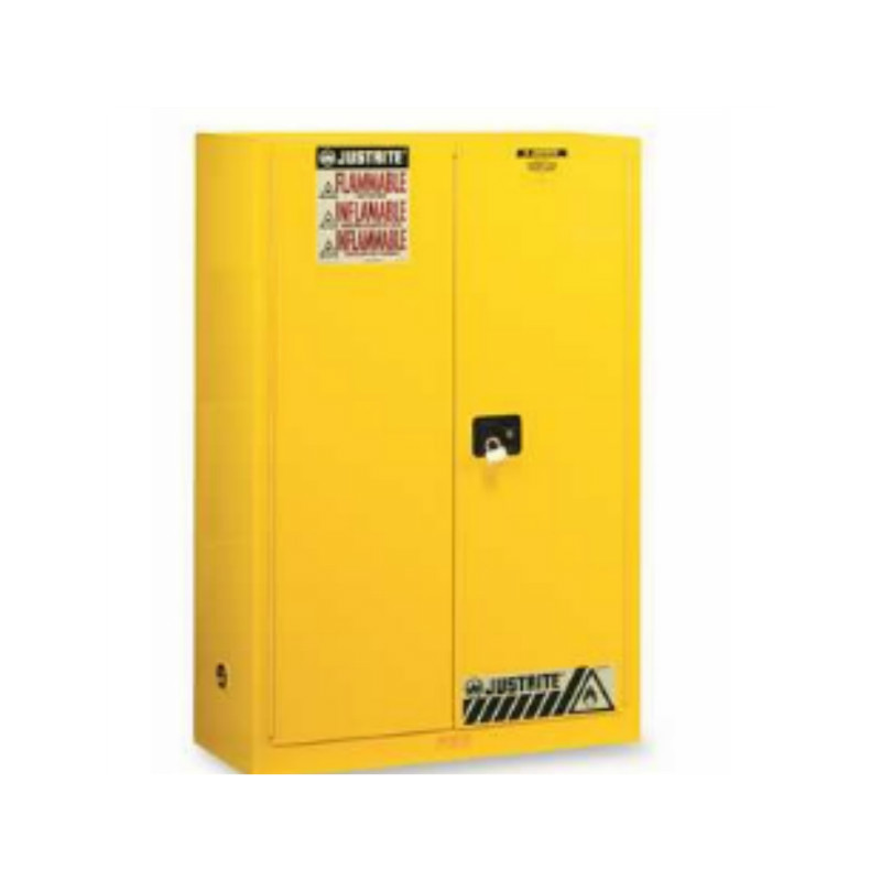 JUSTRITE8945001 45加仑黄色安全柜,双门,手动