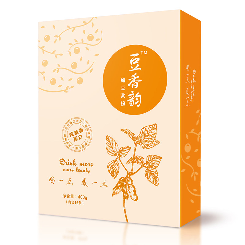 豆香韵创意甜豆浆粉盒装豆粉速溶豆浆营养早餐400g(独立包装)