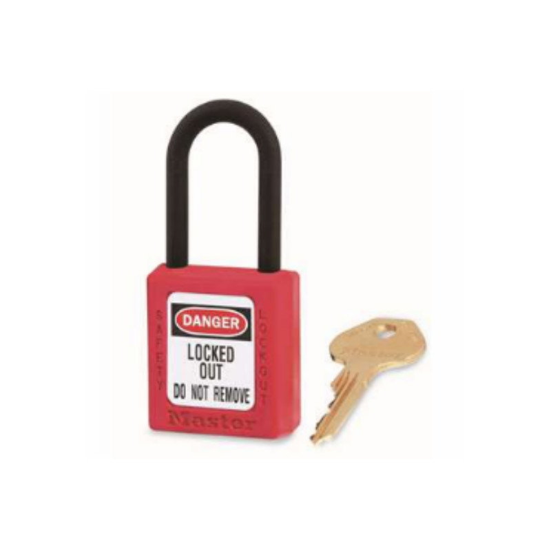 玛斯特锁 MASTER LOCK 406MCNRED 红色XENOY工程塑料安全锁, 塑料锁钩, 绝缘、防磁、防电火花