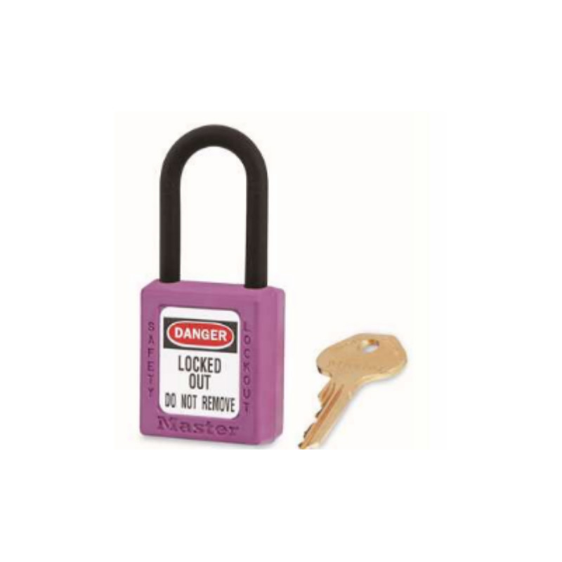 玛斯特锁 MASTER LOCK 406MCNPRP 紫色XENOY工程塑料安全锁, 塑料锁钩, 绝缘、防磁、防电火花