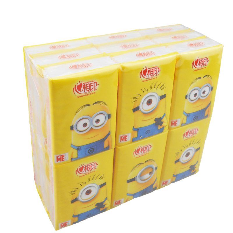 心相印 6片/包 小黄人系列 18包装 四层 手帕纸 C2118 (单位:包)