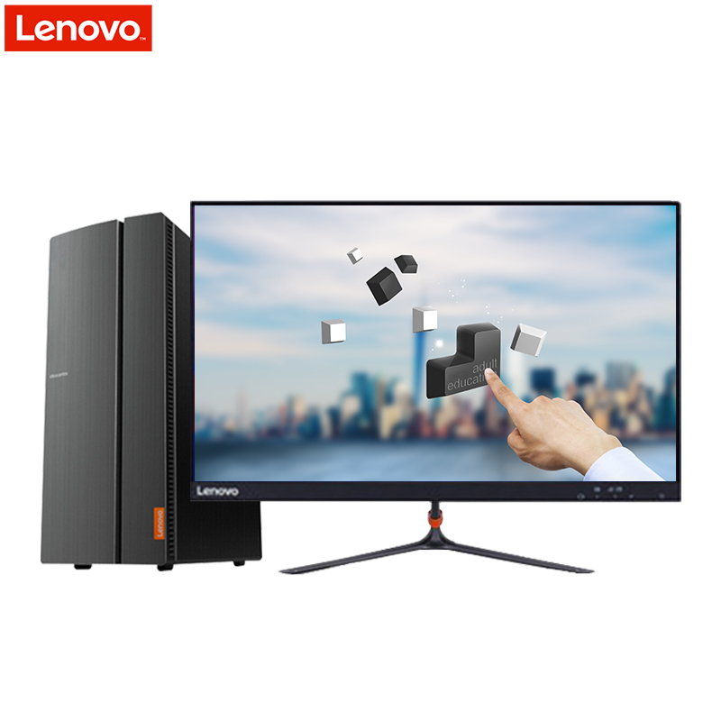 联想(Lenovo)擎天T510A-15 商务办公台式电脑 23英寸双超屏(G5400 4GB 1TB 集显 无光驱 W10H)