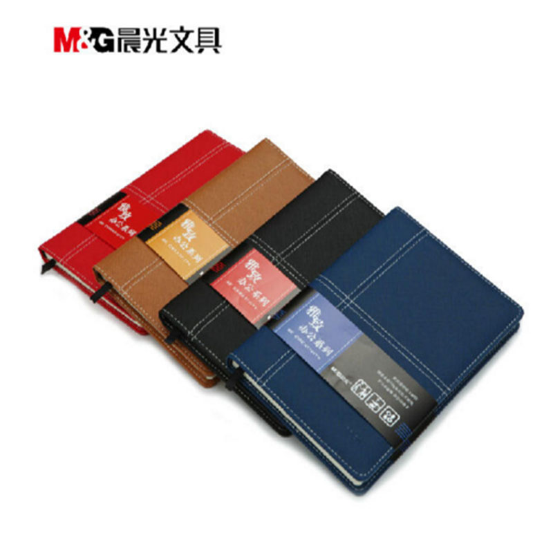 LTSM 晨光文具 皮革胶套本 APY4J361 A5 124页皮革本 笔记本 记事本