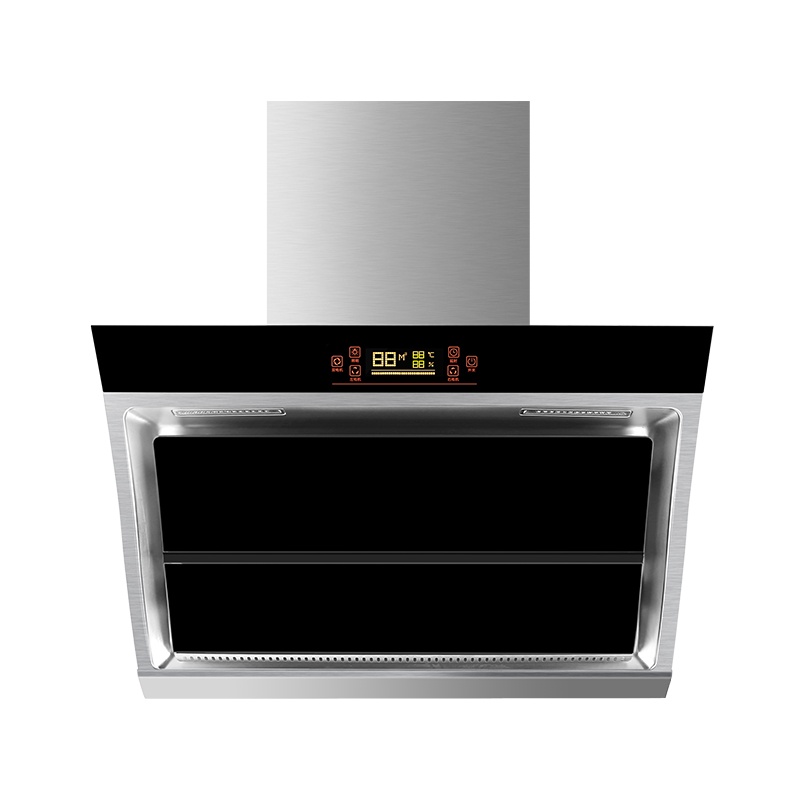 爱贝尔(IBELL)HY-DZS19M家用不锈钢侧吸式大吸力触控双电机吸油烟机 彩屏大吸力