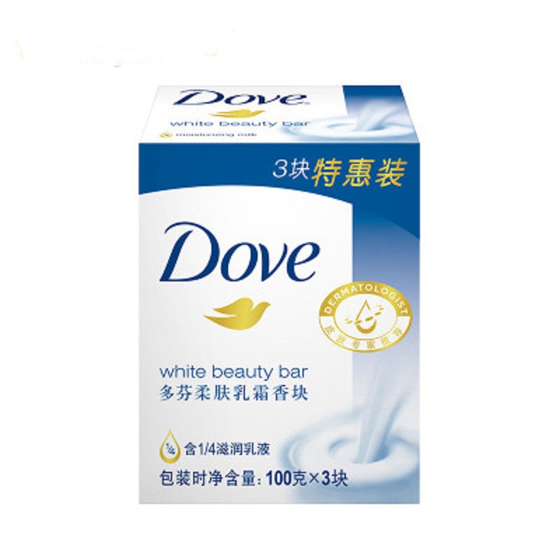 多芬(DOVE) 柔肤乳霜 三块装香皂 100g*3(单位:块*3)