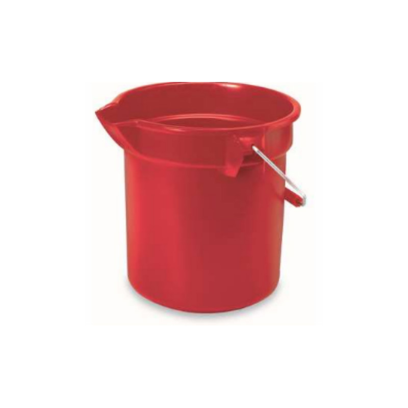 乐柏美 Rubbermaid FG296300RED 圆形Brute清洁桶,9.5L,红色