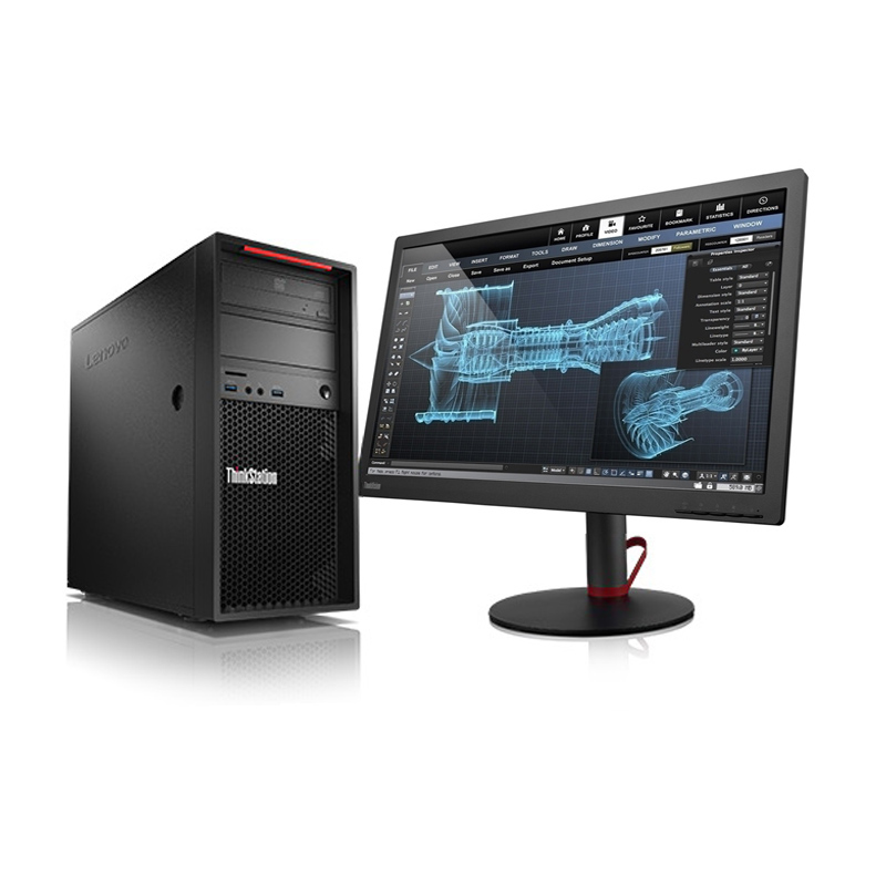 联想/ Lenovo 30B30012CN 工作站 台式计算机 23.8英寸显示器(E5 16G 1T 4G独显 黑)