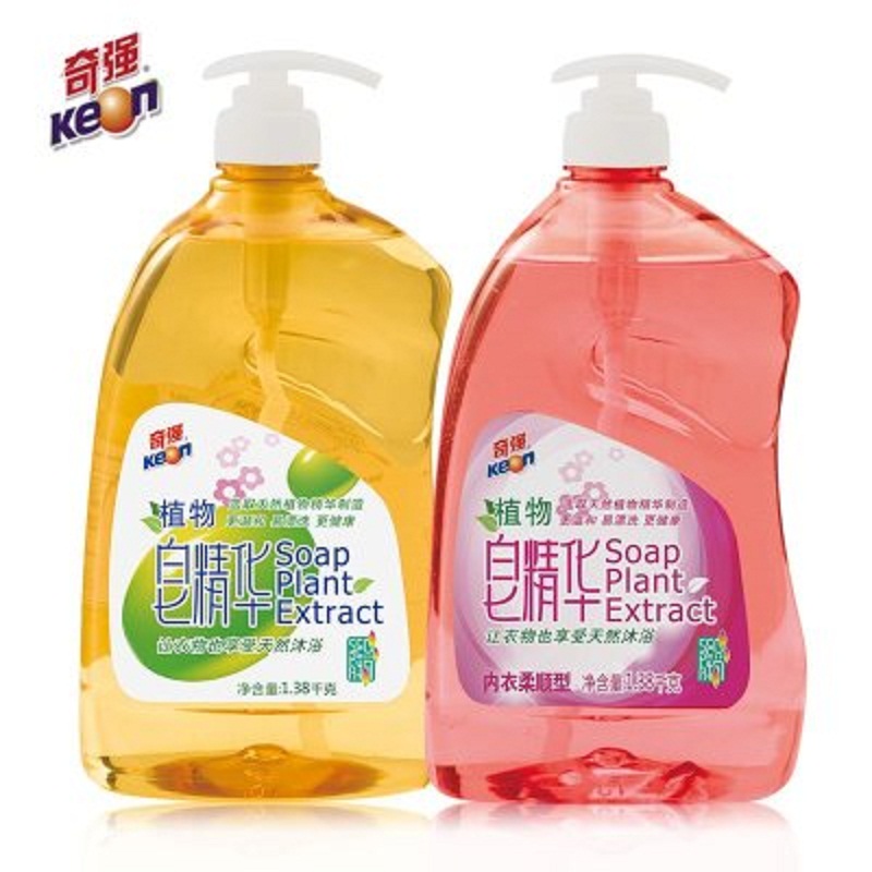奇强(Keon) 全植物皂液 植物皂精华 手洗机洗套装 1.38kg*2 (单位:套)