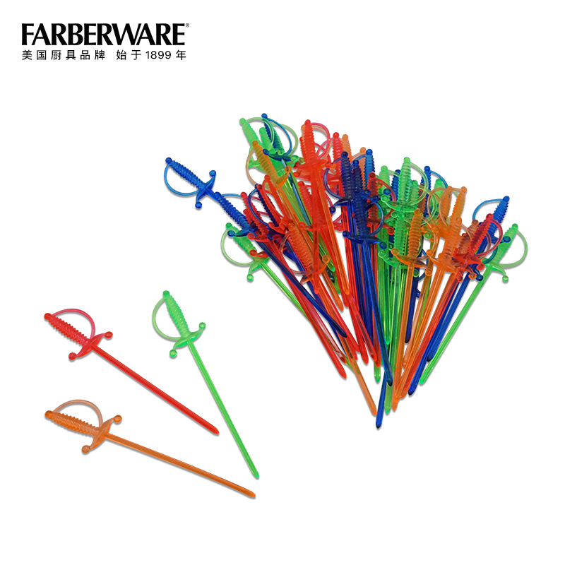 美国生牌 Farberware 餐饮具便捷水果叉一次性水果叉可多次使用50只装
