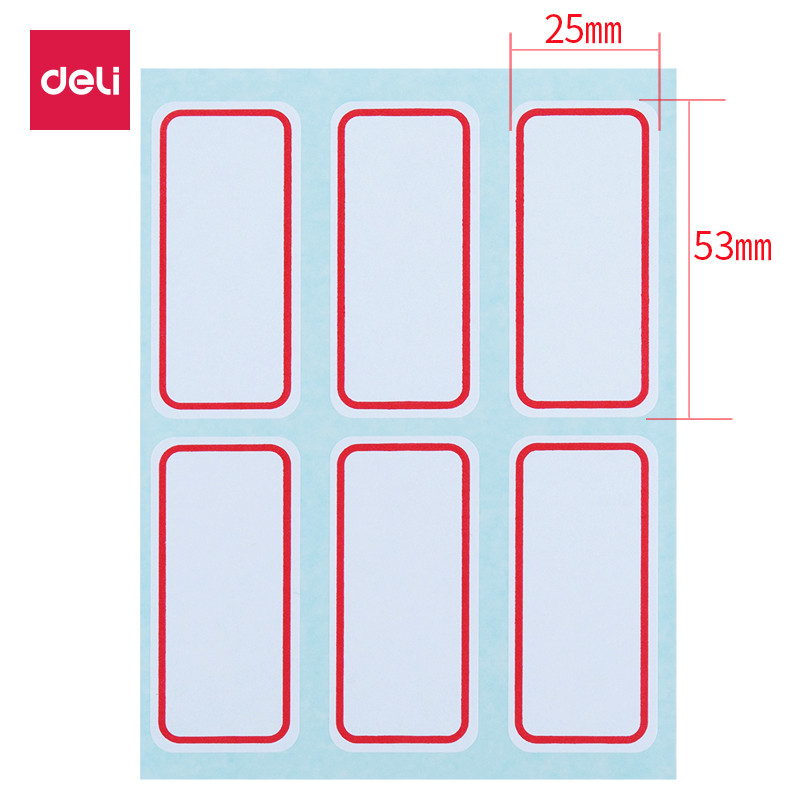 得力(Deli)7182自粘性标贴(白)25*53mm(单位:本)