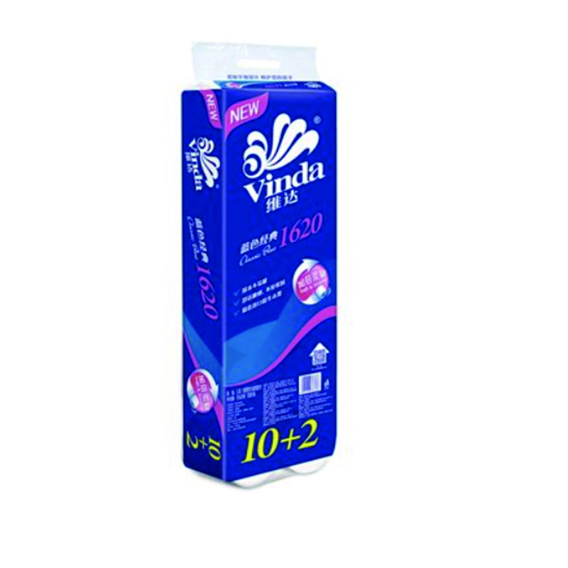 LTSM 维达V4508蓝色经典卷纸(135克*12卷)卫生纸 家用纸手纸卫生间用纸