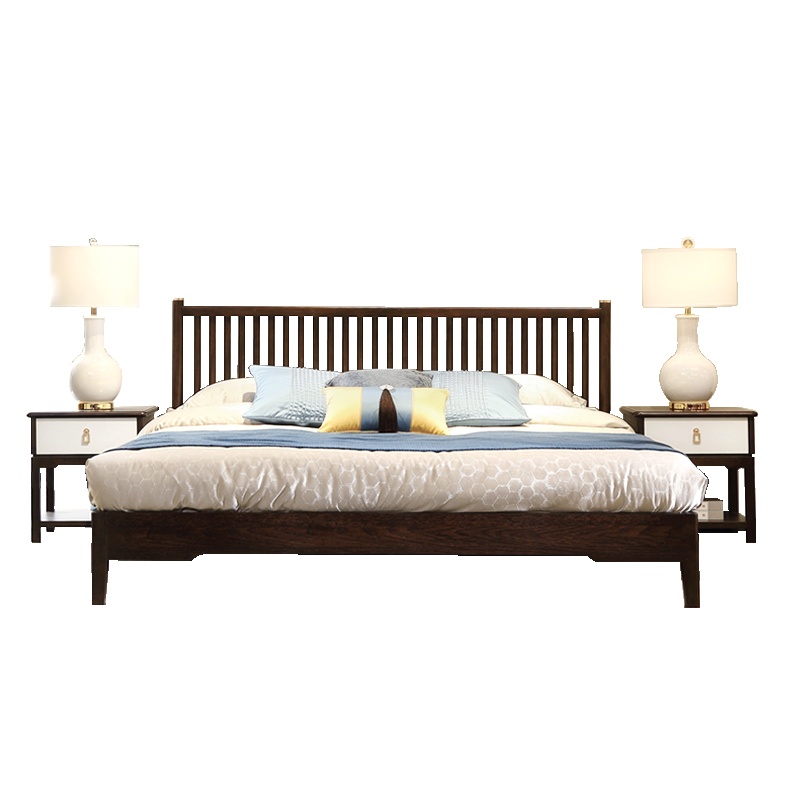 A家家具床 现代中式双人床单人床高箱储物架子床1.5米1.8米床古韵时尚现代简约卧室家具春晓系列木质其他 G007