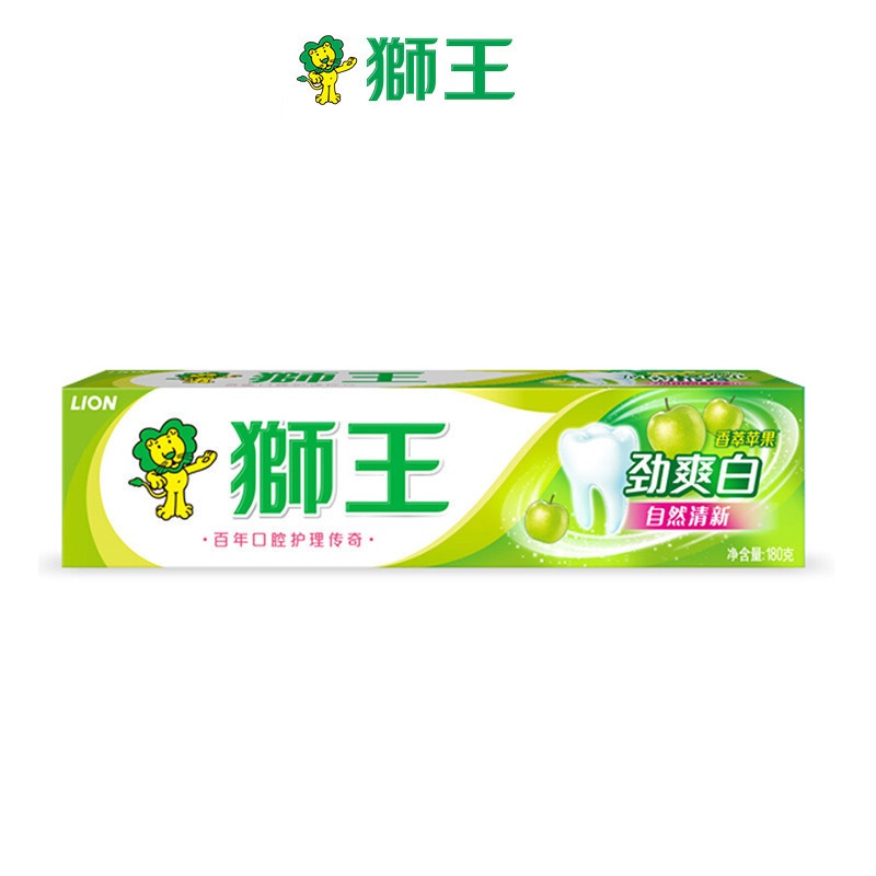 狮王 劲爽白 牙膏香萃苹果 180g(单位:支)