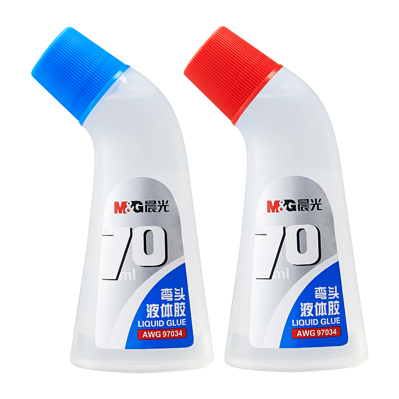 晨光 AWG97034 弯头胶水70ml弯头办公剪纸手工胶水 12支装