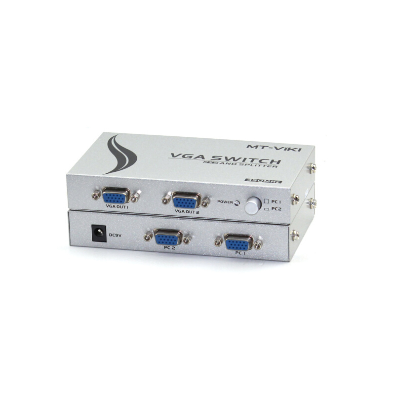 迈拓维矩(MT-viki) 2进2出 MT-202C VGA矩阵切换器4出高频分配器