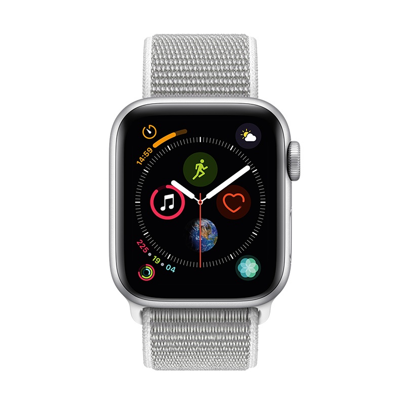 Apple Watch Series4 智能手表GPS+蜂窝网络款 40毫米银色铝金属表壳搭配海贝色回环式运动表带