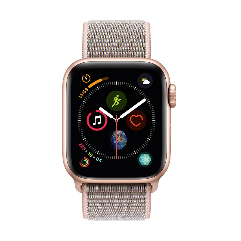 Apple Watch Series4 智能手表GPS+蜂窝网络款 44毫米金色铝金属表壳搭配粉砂色回环式运动表带