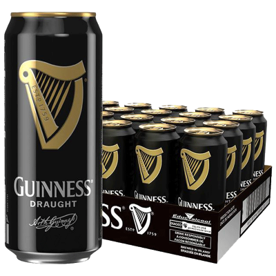 爱尔兰进口健力士(GUINNESS)啤酒 醇黑440ml*24听整箱装啤酒苏宁自营