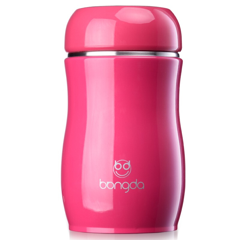 邦达 230ml真空304不锈钢 可爱INS风便携 小巧女士保儿童保温杯女士杯可爱不锈钢时尚便携迷你学生创意杯子 玫红色