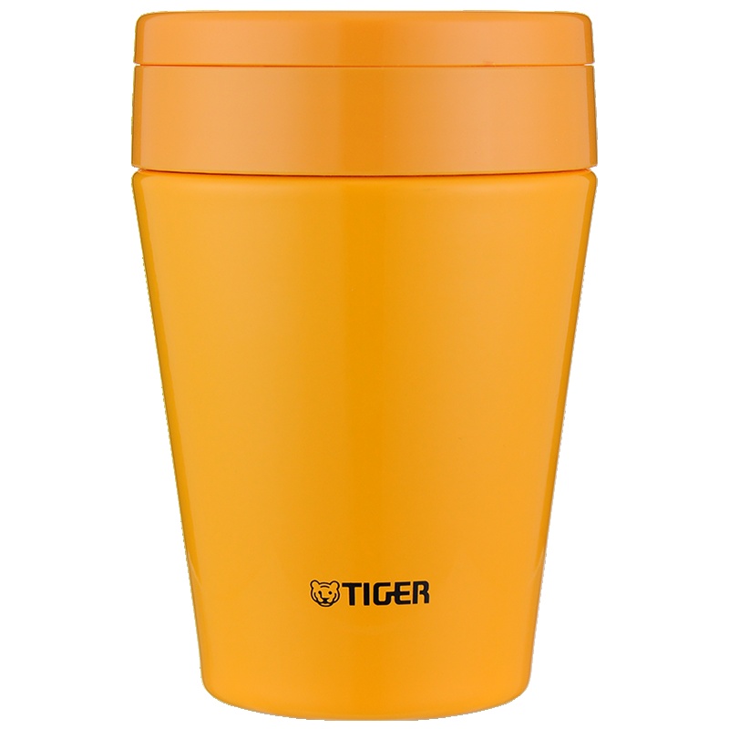 虎牌(tiger)保温杯MCC-B38C 380ml 南瓜黄YS 不锈钢真空汤杯多功能便携水杯