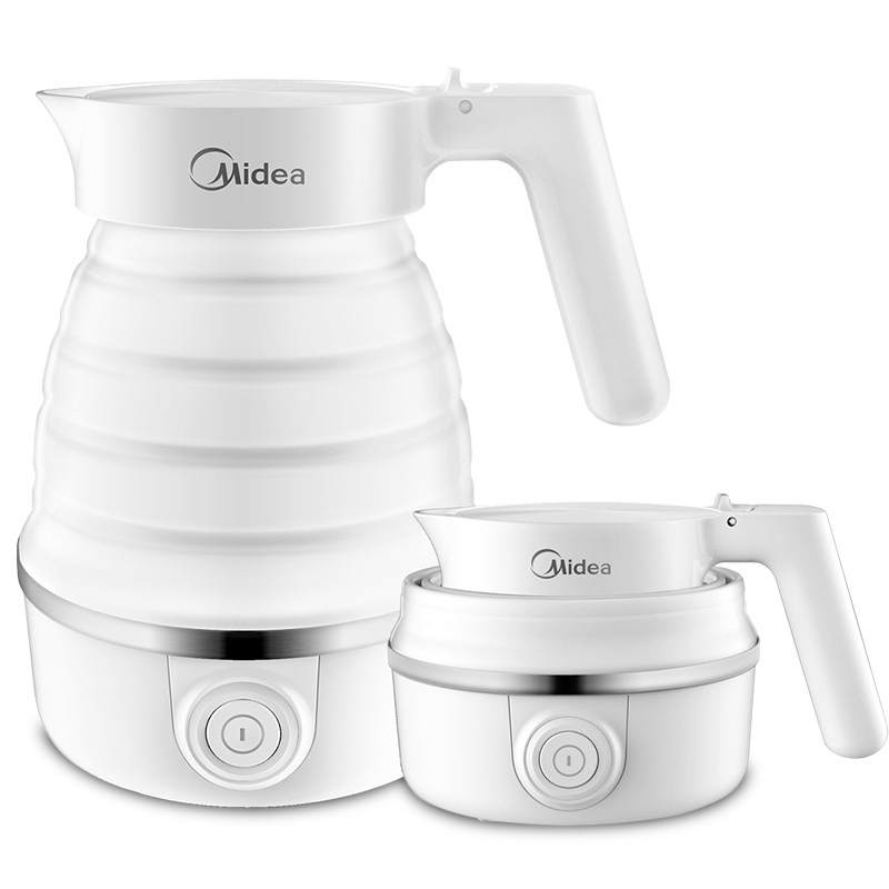 美的(Midea )电水壶SH06simple101食品级硅胶折叠开水烧水壶旅行便携电热水壶 0.6L