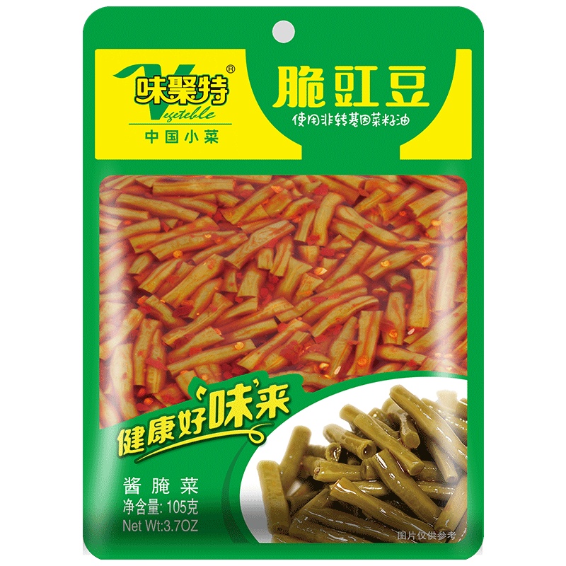 味聚特 脆豇豆105g 榨菜下饭菜四川特产泡菜酱菜咸菜丝小包袋装