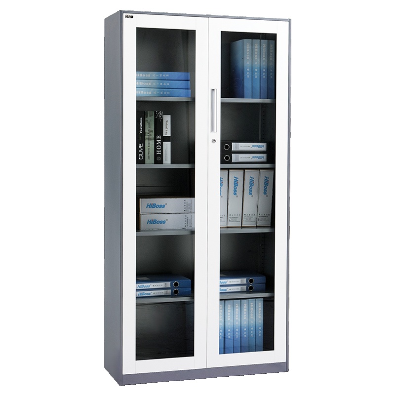 HiBoss文件柜玻璃门办公柜资料档案书柜