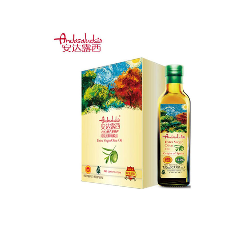 中粮 安达露西特级初榨橄榄油(原装进口)礼盒装 750ML*2 (单位:盒)