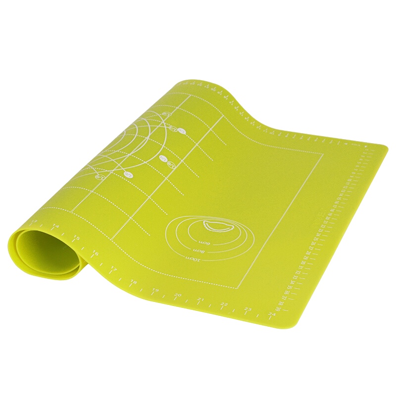 硅胶垫 带标尺面板 不粘防滑案板擀面板烘焙工具 揉面案板垫 绿色