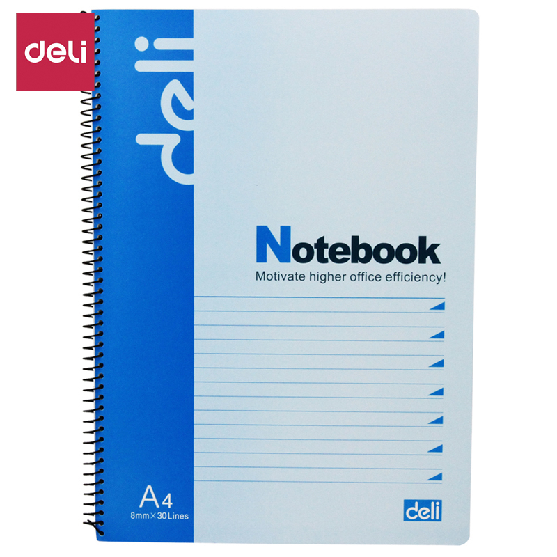 得力(Deli)7689-A4/80页螺旋本笔记本 6本