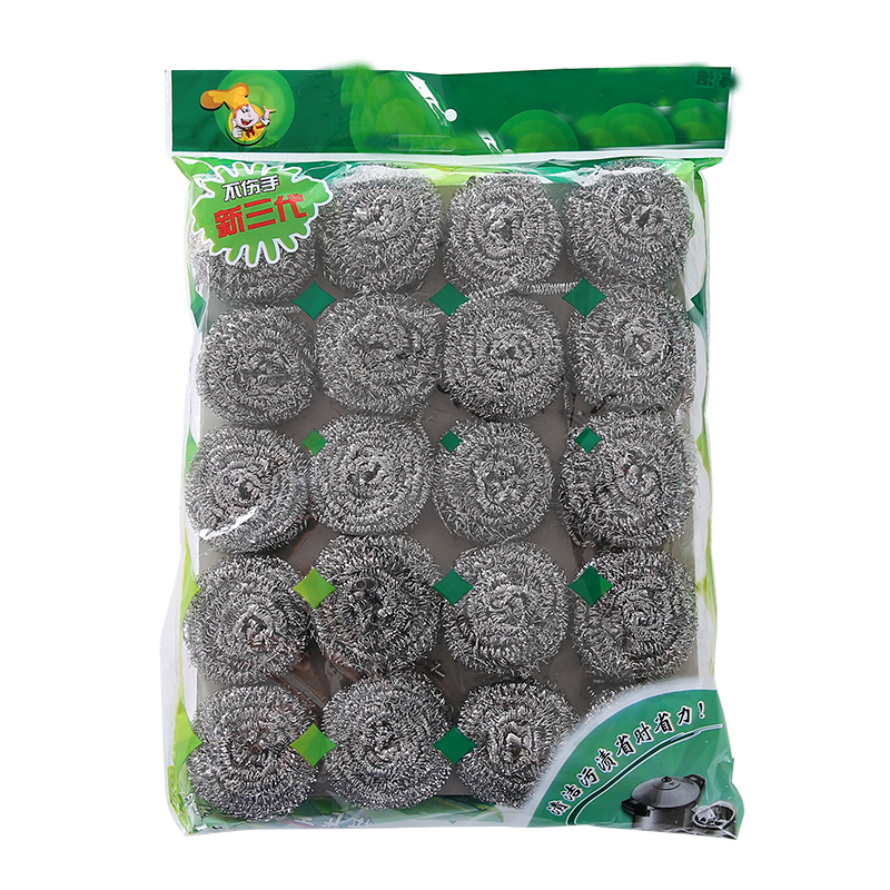 勿单拍100个 起发 大号钢丝球 不锈钢锅刷钢 丝刷子 厨房家用洗碗铁丝球 金属清洁球1个装