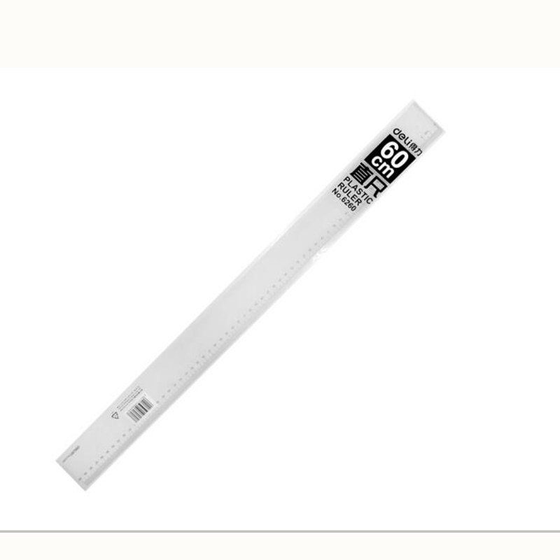 得力(deli) 6260 60cm塑料直尺 绘图制图工具 20个装