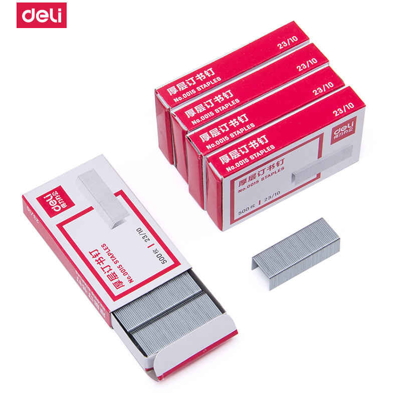 得力(deli) 0015 厚层订书针23/10 (50页订书针)订书钉加厚 50盒
