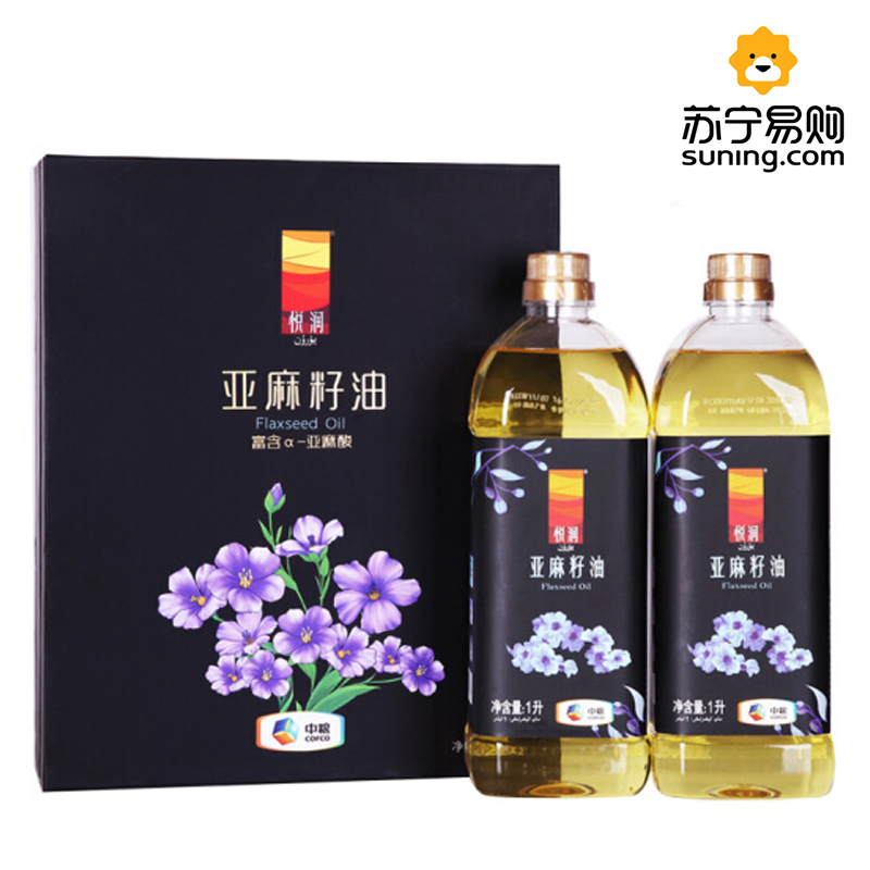 中粮悦润亚麻籽油礼盒1L*2