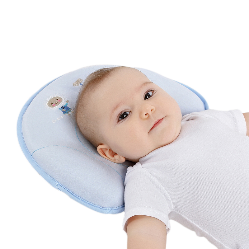 婴儿幼儿枕防偏头定型枕宝宝枕头0-1岁新生儿矫正头型3-6个月纠正偏头婴幼儿月牙枕 白色