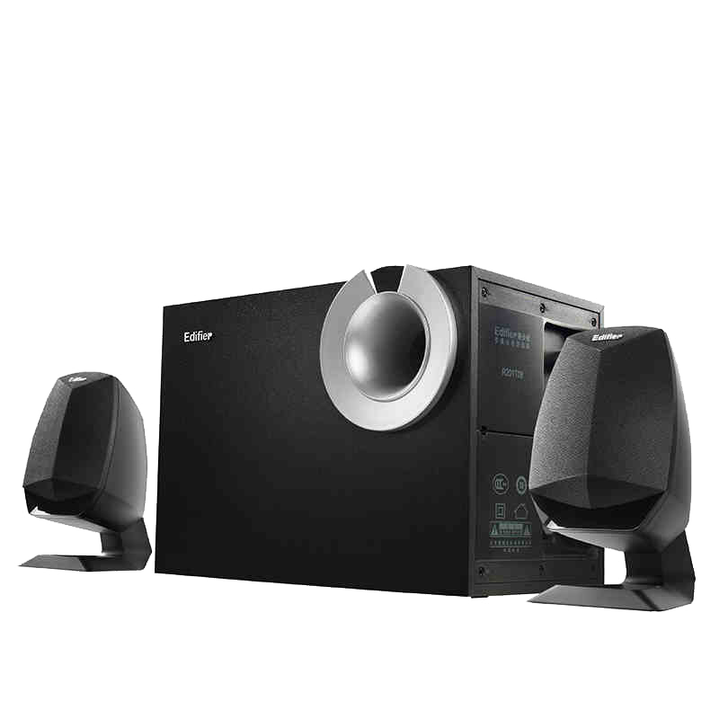 Edifier/漫步者 R201T08 台式拉杆广场音箱2.1声道低音炮重低音家用音响 黑色