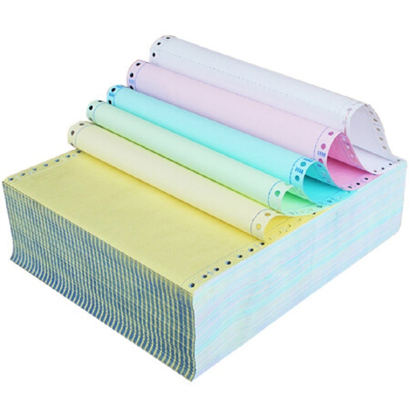 新彩一联三等份 241-1-3 支持高速打印 针式电脑打印纸 带孔连续打纸机纸 70克