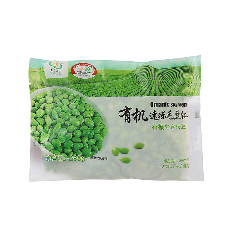 九洲丰园 山东泰安 有机毛豆仁 260g 速冻蔬菜