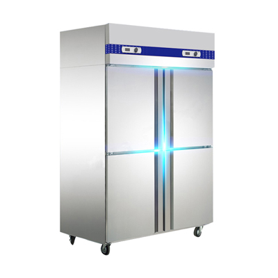 (今创)商用四六门冰柜 立式雪柜冷藏冷冻保鲜柜 展示柜冷柜不锈钢冰箱 厨房电冰柜 四门双温 高身雪柜GZ1.0L4