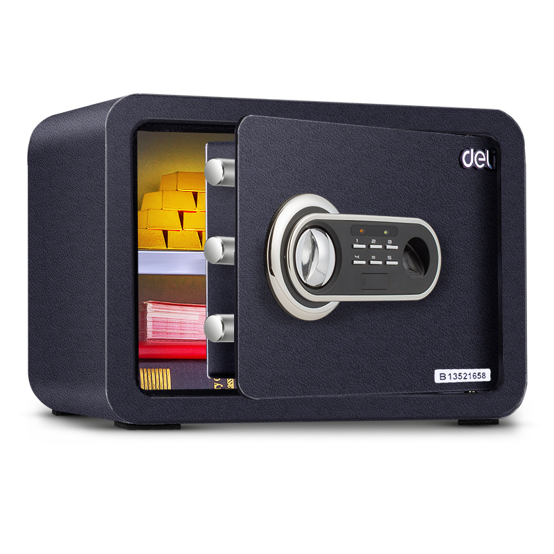 得力(deli) 33473 指纹密码保管箱 颜色随机(黑色/金色)(单位:台)