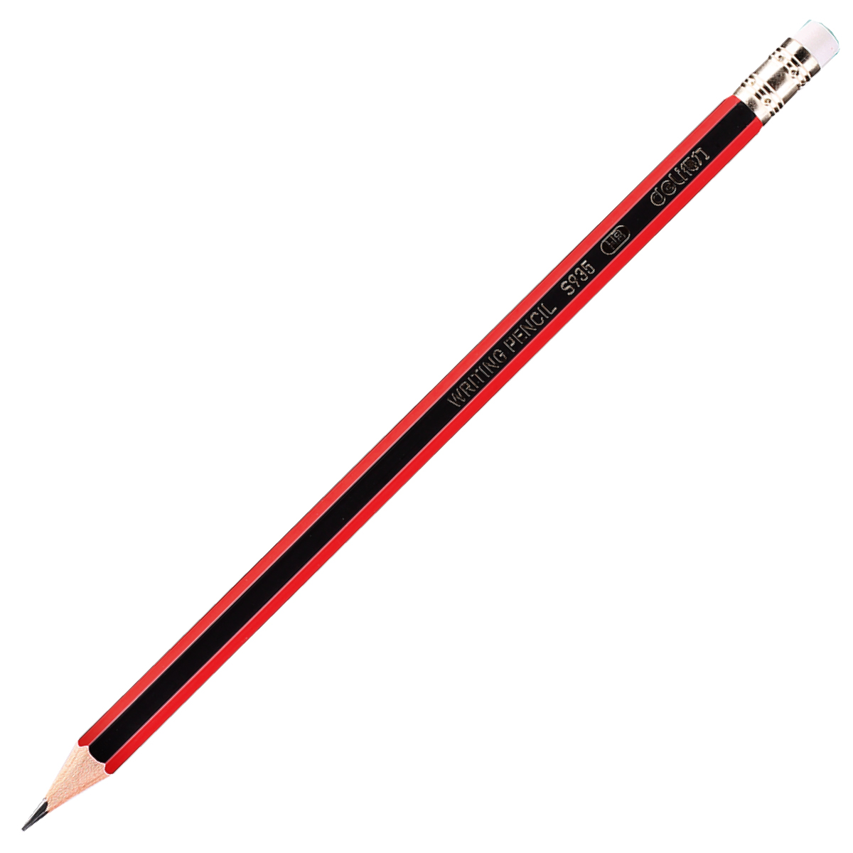 得力S935-HB高级书写铅笔(红色)(12支/盒)(单位:盒)