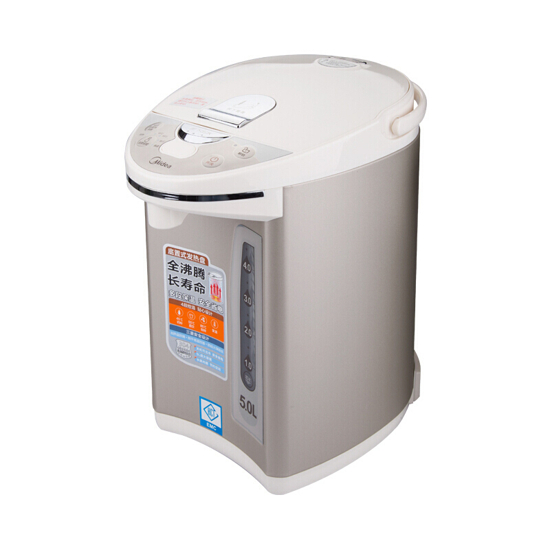 美的(Midea)电热水瓶PF702-50T 5L大容量 304不锈钢四段保温家用电水壶 烧水壶