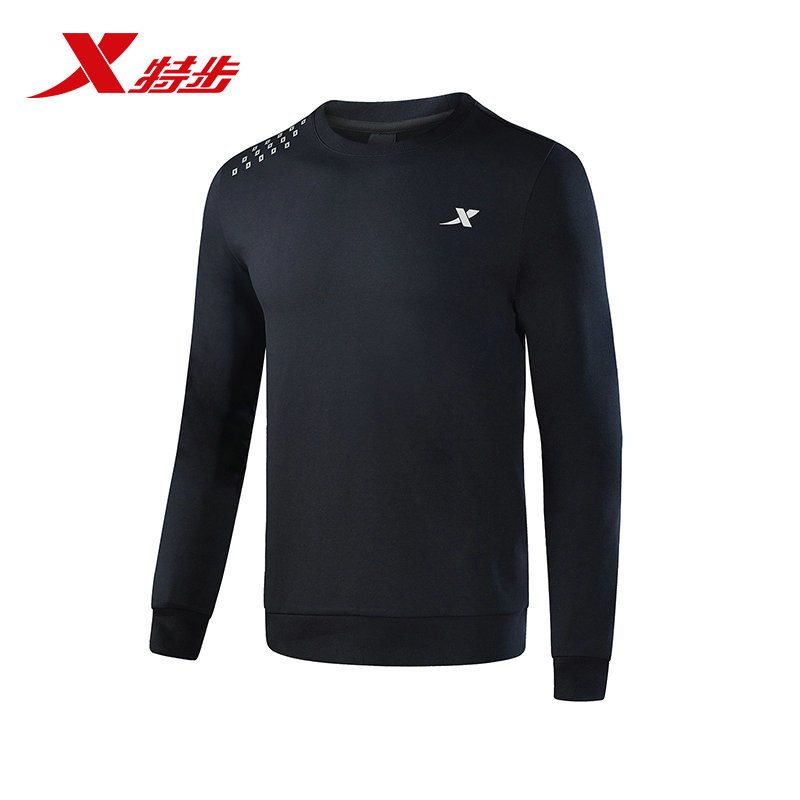 特步运动套装男秋季两件套2018秋季新款正品针织长袖长裤男士休闲装男882329979081