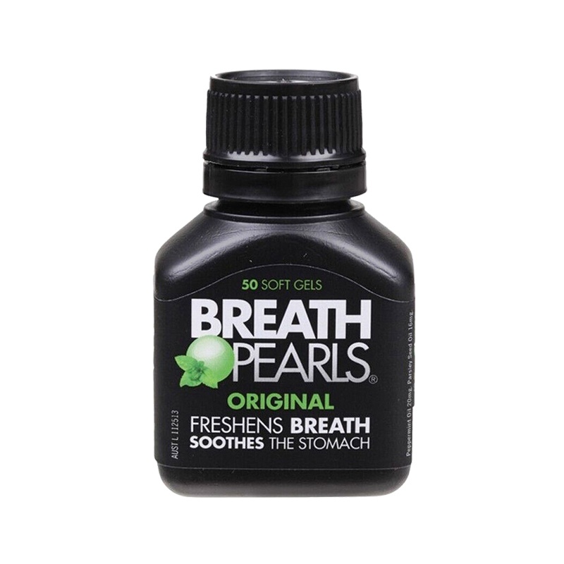 [口气终结者]Breath Pearls 口气清新丸 50粒/瓶 澳洲进口 膳食营养补充剂