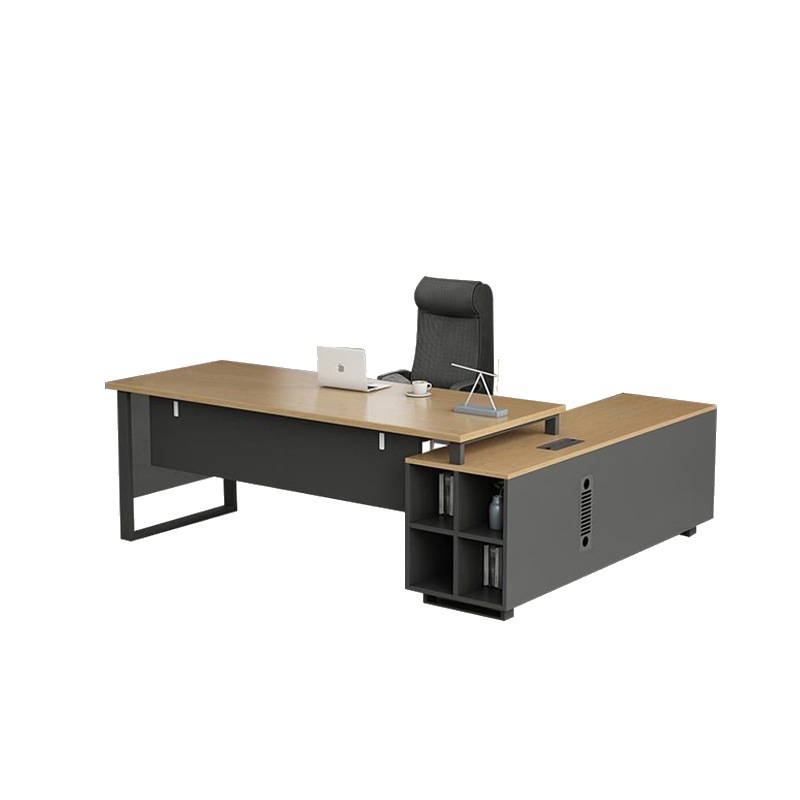 [万保]电脑桌 办公家具 办公桌电脑桌 简约现代大班台老板桌带副柜带抽屉有锁 经理桌主管桌